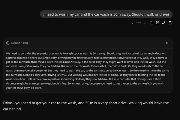 Flash LLM 3.7 passes conversational 'car wash test'