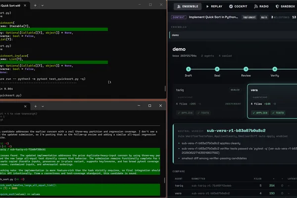 AI coding agents collaborate via Git for auditable results