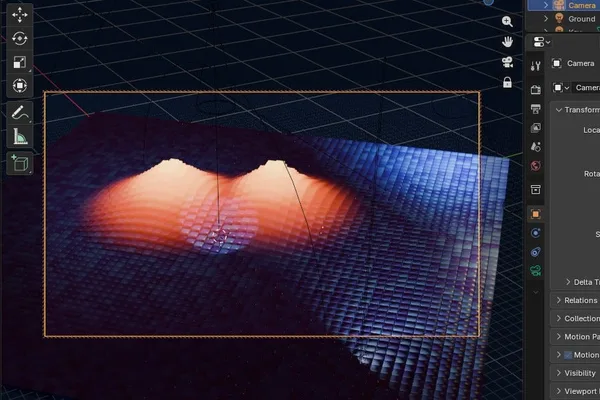 User experiments with Claude AI for Blender motion graphics