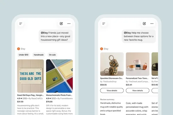 Etsy integrates native app into ChatGPT for natural language product discovery