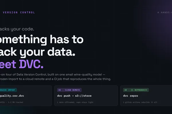 Data Version Control (DVC) Explained for MLOps