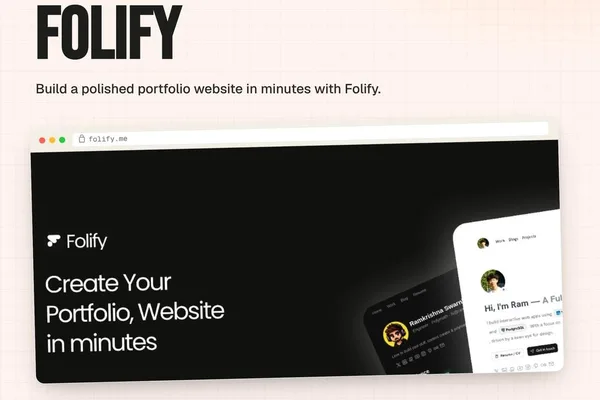 Folify uses AI to streamline portfolio website creation