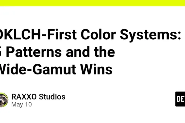 OKLCH Color System Simplifies Web Design with Perceptual Uniformity