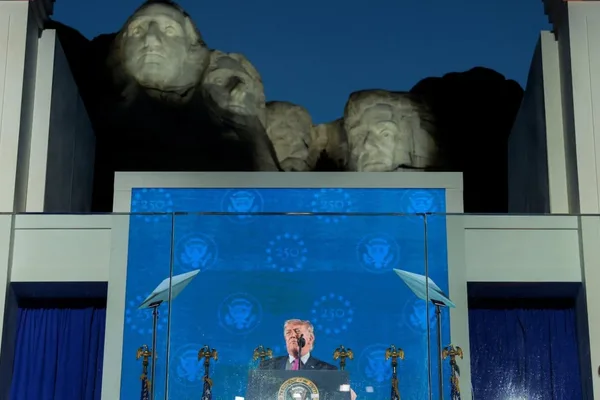 Trump warns of 'renewed attack' on American identity at Mount Rushmore