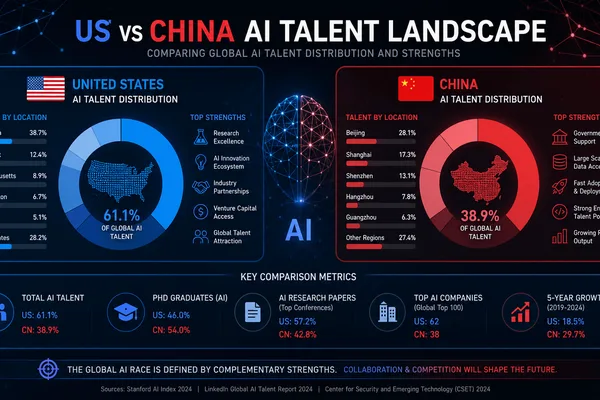 China vs. US AI Talent: Analysis Questions Viral Superiority Claims