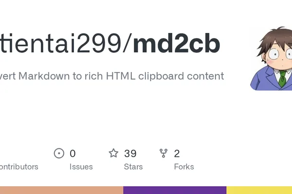 CLI tool converts Markdown to rich HTML for easy pasting