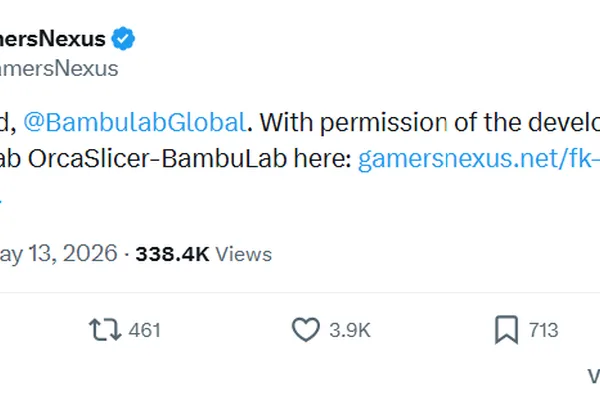 Bambu Lab 因开源许可证违规和法律威胁面临强烈反对