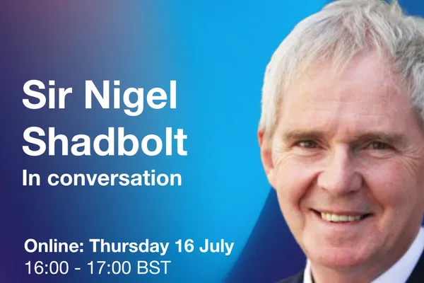Sir Nigel Shadbolt 将讨论人工智能的日常影响和数据治理