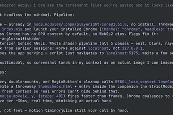 Claude AI's Fable model shows superior WebGL/shader performance over Opus