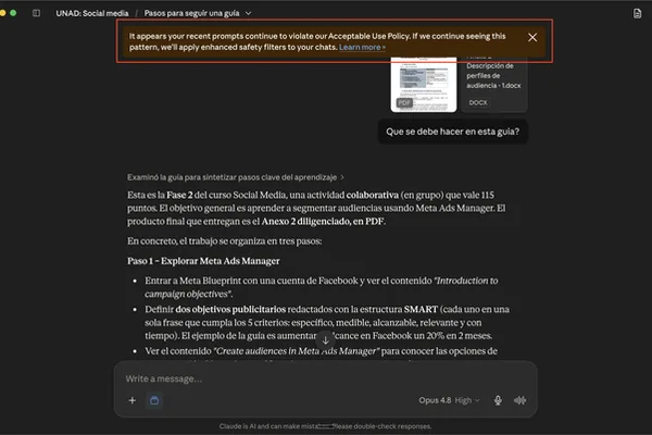 Anthropic's Claude AI issues user warning, sparking confusion