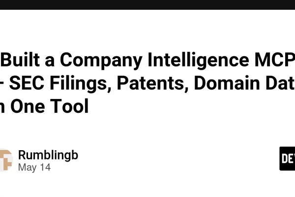 Developer launches unified tool for company intelligence in AI agents