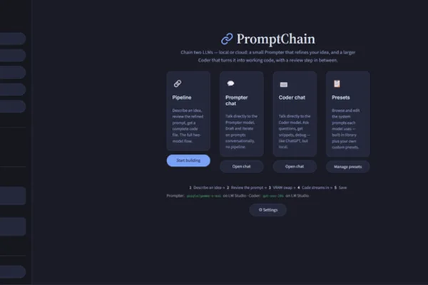 PromptChain tool enhances local/cloud AI model chaining for coding