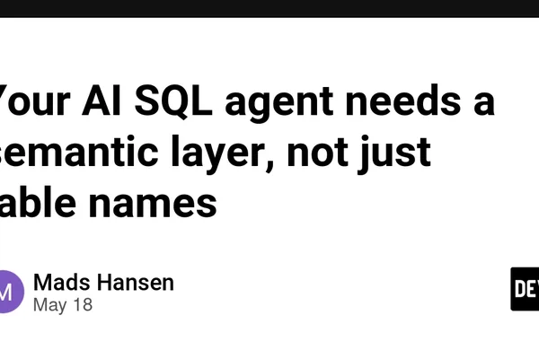 AI SQL 代理需要超越表名的语义层