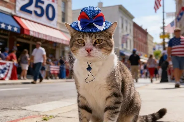 AI and Cat-Themed Social Media Post