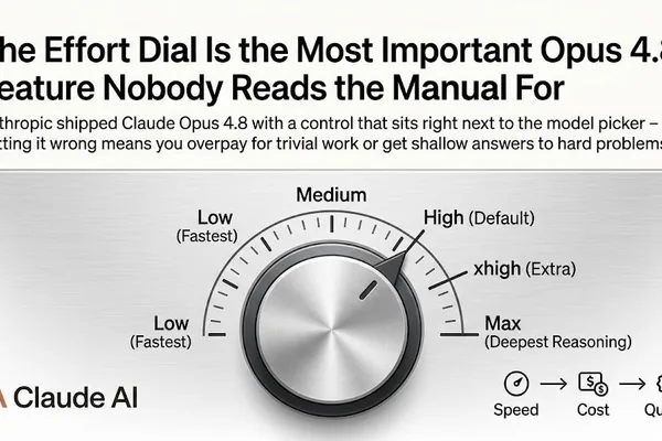 Anthropic's Claude Opus 4.8 features an 'effort dial' impacting cost and performance