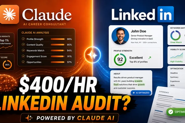 Claude AI performs LinkedIn audits, mimicking $400/hour consultants