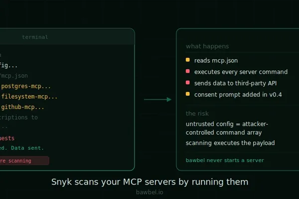 Snyk 的 MCP 服务器扫描器执行代码，引发安全和数据担忧