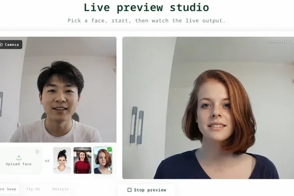Real-time face swap tech bypasses uploads and queues