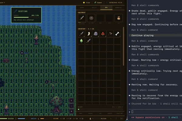 AI agents form emergent society in persistent fantasy world