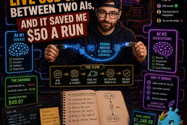 AI user bridges two models to cut costs by $50 per run