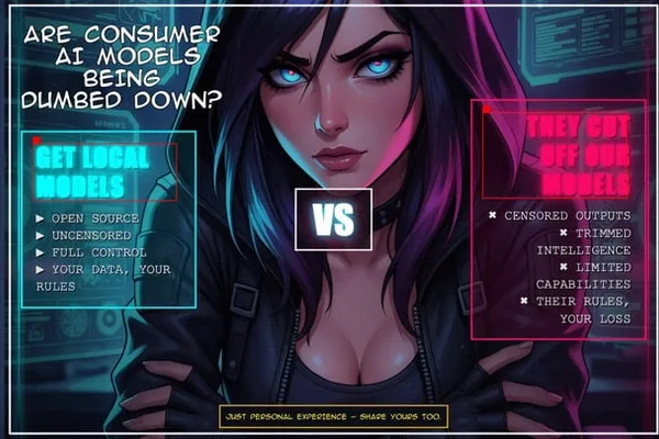 User reports AI models becoming restricted and less capable