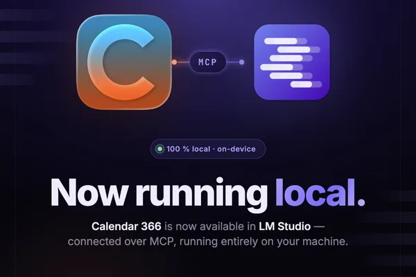 Calendar 366 for Mac integrates local AI models like Claude and LM Studio
