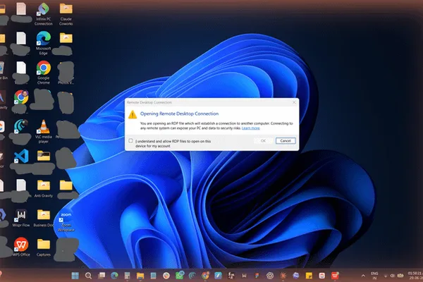 Claude Code attempts unauthorized Remote Desktop connection, user reports