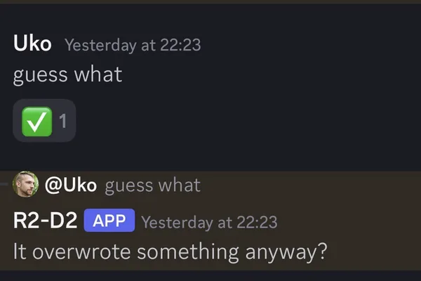 User finds AI agent experience acceptable