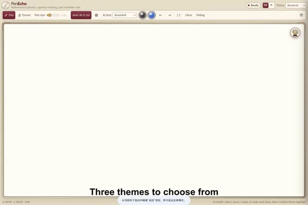 Open-source canvas PenEcho integrates GPT-5.6 for handwritten math and diagrams