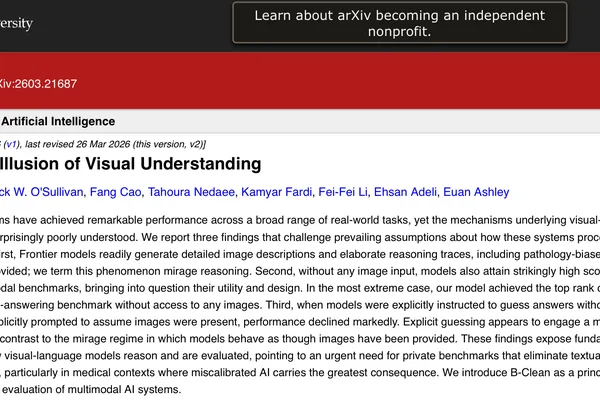 The mirage of visual understanding in current frontier models