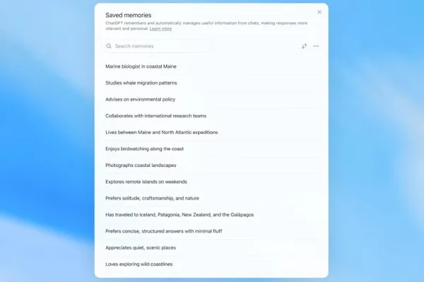 ChatGPT enhances memory feature to synthesize context from conversation history
