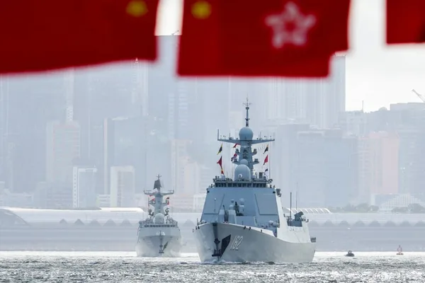 PLA Navy ships Nanning and Hengyang dock in Hong Kong for anniversary