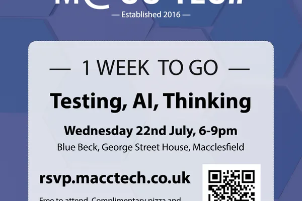 Tech event 'Testing, AI, Thinking' scheduled for July 22nd