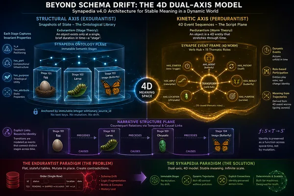 Synapedia v4.0 tackles schema drift with novel 4D ontology architecture