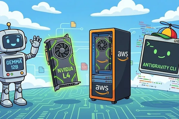 Gemma 12B model deployed on AWS EC2 with NVIDIA L4 GPUs