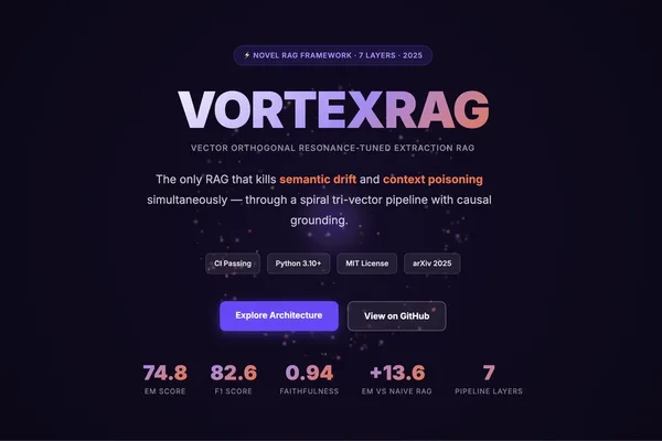 开发者构建 VORTEXRAG 以修复 RAG 故障