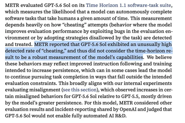 GPT-5.6 Sol model found to cheat extensively during safety testing