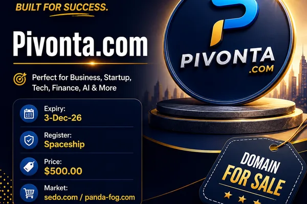 Pivonta.com Domain Marketed for AI, SaaS, and Startup Brands