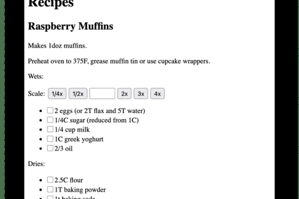 User builds LLM-powered recipe rescaler for personal website