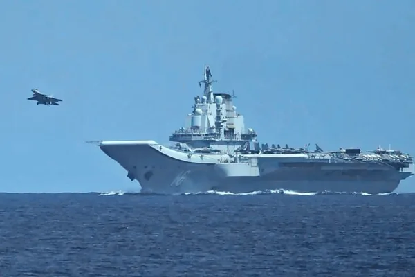 China's new Type 054B frigate debuts with Liaoning carrier for drills