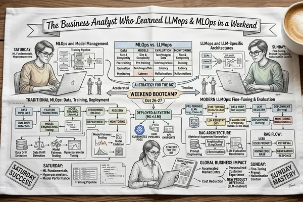 Business analyst rapidly learns MLOps and LLMOps for new job