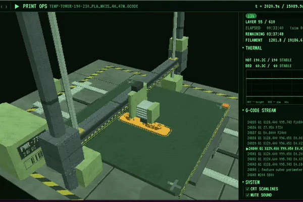 Claude AI assists in developing MGS1-style 3D printer simulator