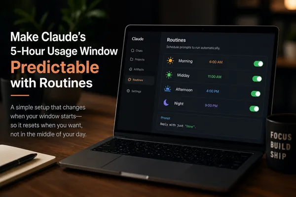User leverages Claude Desktop Routines for predictable usage windows
