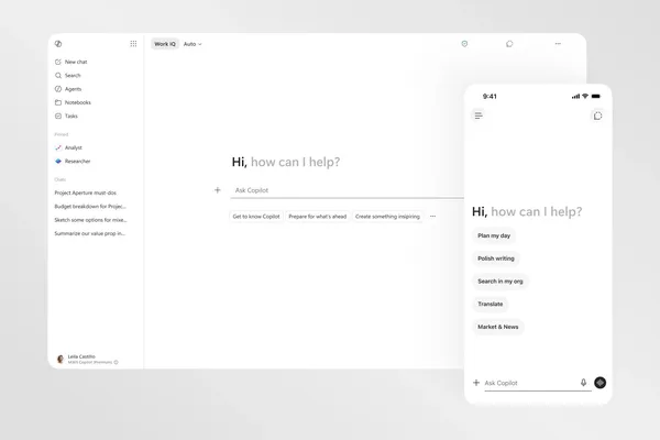 Microsoft 365 Copilot gets speed boost and cleaner design