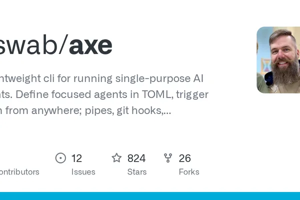 Axe CLI tool offers composable, Unix-like LLM agents