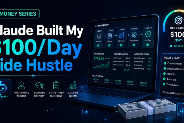 Claude AI guides users to build a $100/day side hustle