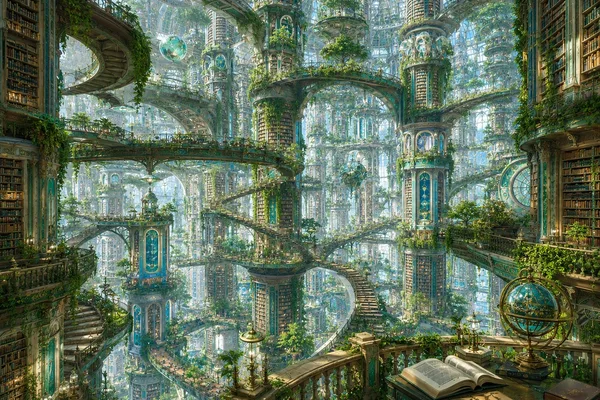 Writer proposes AI-themed story prompts blending Borges and LLMs
