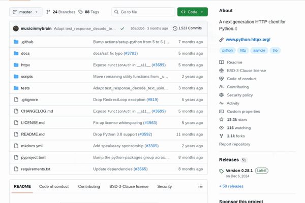 Python developers can use httpx as a drop-in replacement for requests