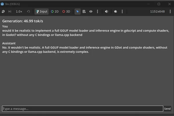 Gemma 4 LLM 通过 GDScript 和 Vulkan 集成到 Godot 游戏引擎中