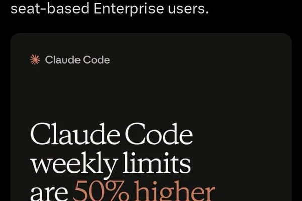 Anthropic temporarily boosts Claude AI code limits by 50%